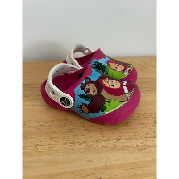 Masha and the Bear Crocs - Pink - Toddler size 6 - Picture 2 of 7
